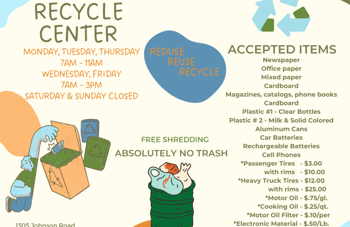 Palacios Recycle Center Information and Hours of Operation 